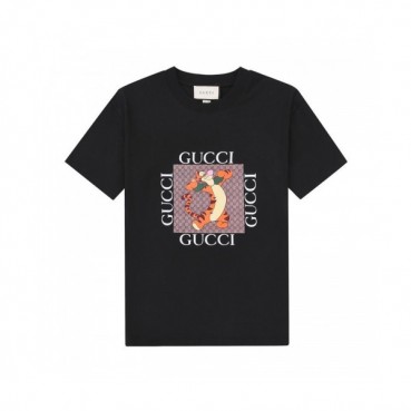 Gucci  Unisex Logo Short Sleeved Tshirts Black - 구찌 2021 남/녀 로고 반팔티 Guc04539x Size(xs 