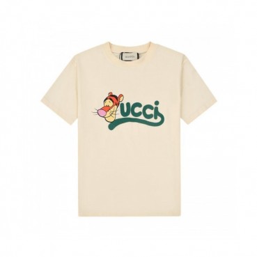 Gucci  Unisex Logo Short Sleeved Tshirts Ivory - 구찌 2021 남/녀 로고 반팔티 Guc04535x Size(xs 