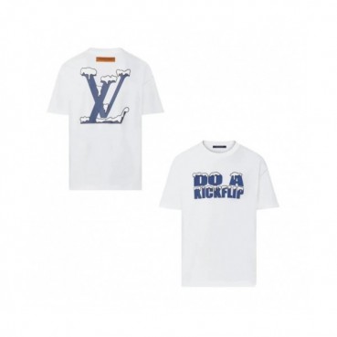 Louis vuitton  Unisex Logo Short Sleeved Tshirts White - 루이비통  남/녀 로고 반팔티 Lou03876x Size(s 