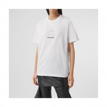 Burberry  Mm/Wm Logo Cotton Short Sleeved Tshirts White - 버버리 2021 남/녀 로고 코튼 반팔티 Bur04273x Size(xs 