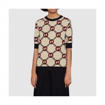Gucci  Womens Logo Short Sleeved Tshirts Ivory - 구찌 2021 여성 로고 반팔티 Guc04508x Size(s 