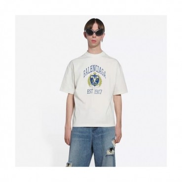 Balenciaga  Mm/Wm Logo Cotton Short Sleeved Tshirts White - 발렌시아가 2021 남/녀 로고 코튼 반팔티 Bal01261x Size(xs 