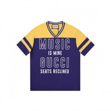 Gucci  Mm/Wm Logo Short Sleeved Tshirts Blue - 구찌 2021 남/녀 로고 반팔티 Guc04505x Size(xs 