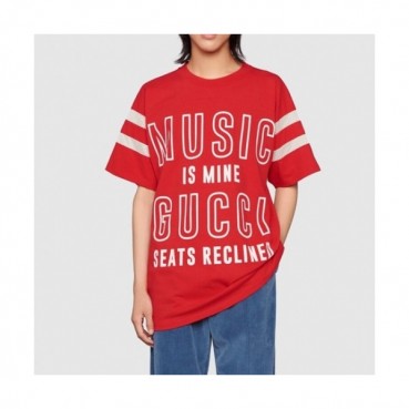 Gucci  Mm/Wm Logo Short Sleeved Tshirts Red - 구찌 2021 남/녀 로고 반팔티 Guc04504x Size(xs 