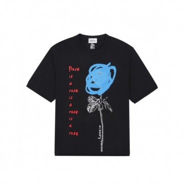 LANVIN Unisex Tshirts Black - 랑방 2021 남/녀 로고 반팔티 