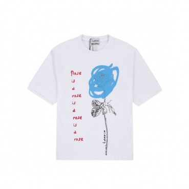 LANVIN Unisex Tshirts White - 랑방 2021 남/녀 로고 반팔티 