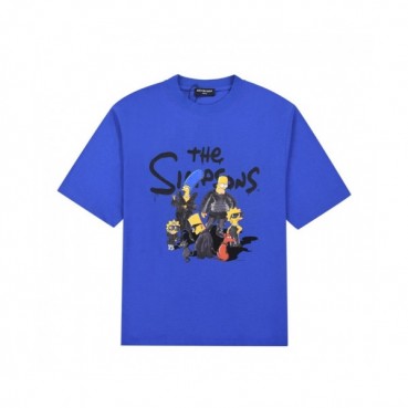 Balenciaga  Mm/Wm Logo Cotton Short Sleeved Tshirts Blue - 발렌시아가 2021 남/녀 로고 코튼 반팔티 Bal01247x Size(s 