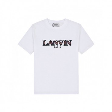 LANVIN Unisex Tshirts White - 랑방 2021 남/녀 로고 반팔티 