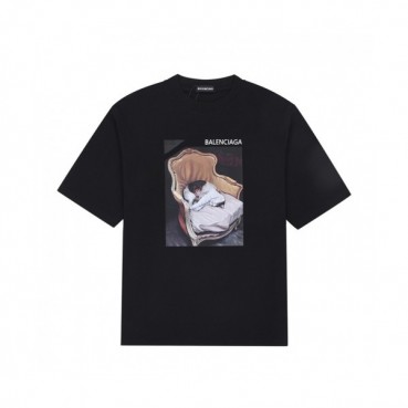 Balenciaga  Mm/Wm Logo Cotton Short Sleeved Tshirts Black - 발렌시아가 2021 남/녀 로고 코튼 반팔티 Bal01241x Size(s 