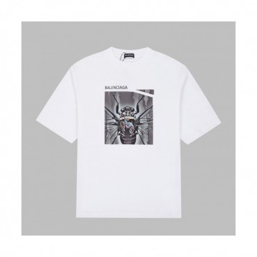 Balenciaga  Mm/Wm Logo Cotton Short Sleeved Tshirts White - 발렌시아가 2021 남/녀 로고 코튼 반팔티 Bal01239x Size(s 