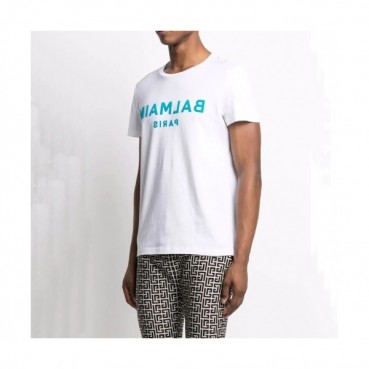 Balmain  Mens Logo Cotton Short Sleeved Tshirs White - 발망 2021 남성 로고 코튼 반팔티 Bam0151x Size(m 