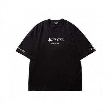 Balenciaga  Mm/Wm Logo Cotton Short Sleeved Tshirts Black - 발렌시아가 2021 남/녀 로고 코튼 반팔티 Bal01211x Size(xs 