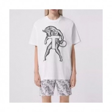 Burberry  Mm/Wm Logo Cotton Short Sleeved Tshirts White - 버버리 2021 남/녀 로고 코튼 반팔티 Bur04157x Size(s 