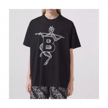 Burberry  Mm/Wm Logo Cotton Short Sleeved Tshirts Black - 버버리 2021 남/녀 로고 코튼 반팔티 Bur04155x Size(s 
