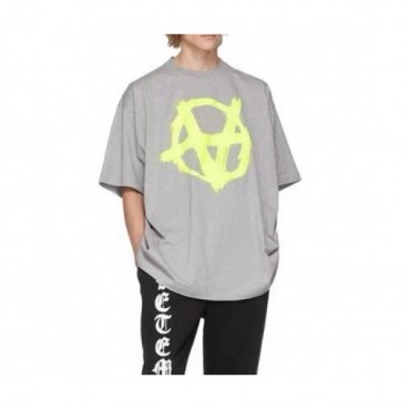 Vetements  Mm/Wm Printing Logo Cotton Short Sleeved Oversize Tshirts Gray - 베트멍 2021 남/녀 프린팅 로고 코튼 오버사이즈 반팔티 Vet0200x Size(xs 