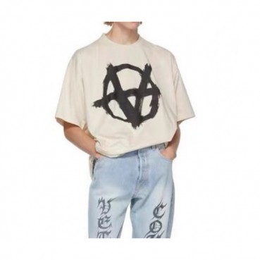 Vetements  Mm/Wm Printing Logo Cotton Short Sleeved Oversize Tshirts Beige - 베트멍 2021 남/녀 프린팅 로고 코튼 오버사이즈 반팔티 Vet0199x Size(xs 