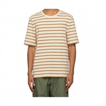 Jil Sander  Mens Basic Crew-neck Cotton Short Sleeved Tshirts Ivory 