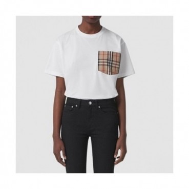 Burberry  Mm/Wm Logo Cotton Short Sleeved Tshirts White - 버버리 2021 남/녀 로고 코튼 반팔티 Bur04134x Size(xs 