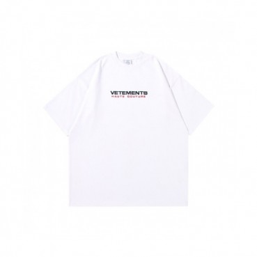 Vetements  Mm/Wm Printing Logo Cotton Short Sleeved Oversize Tshirts White - 베트멍 2021 남/녀 프린팅 로고 코튼 오버사이즈 반팔티 Vet0185x Size(xs 