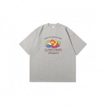 Vetements  Mm/Wm Printing Logo Cotton Short Sleeved Oversize Tshirts Gray - 베트멍 2021 남/녀 프린팅 로고 코튼 오버사이즈 반팔티 Vet0173x Size(xs 