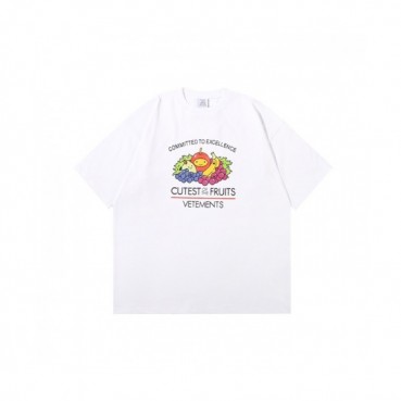Vetements  Mm/Wm Printing Logo Cotton Short Sleeved Oversize Tshirts White - 베트멍 2021 남/녀 프린팅 로고 코튼 오버사이즈 반팔티 Vet0171x Size(xs 