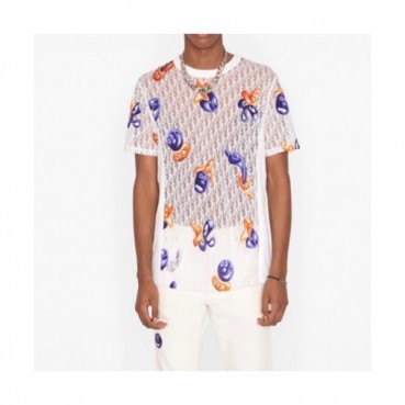 Dior  Mm/Wm Casual Crew-neck Short Sleeved Tshirts White 