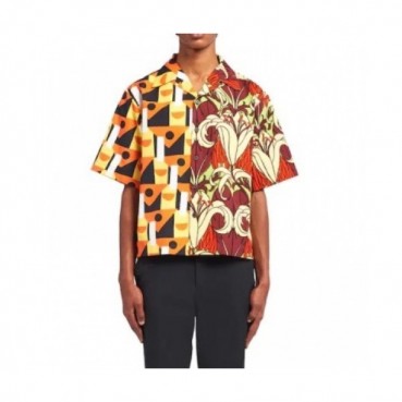 Prada  Mens Basic Logo Short Sleeved Tshirts Orange - 프라다 2021 남성 베이직 로고 폴로 반팔티 Pra02362x Size(s 