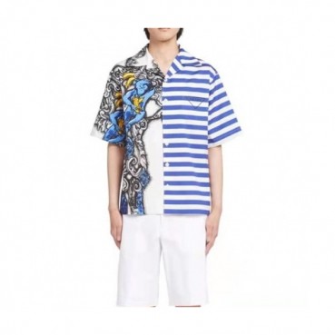 Prada  Mens Basic Logo Short Sleeved Tshirts Blue - 프라다 2021 남성 베이직 로고 폴로 반팔티 Pra02361x Size(s 