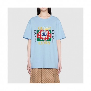 [매장판]Gucci 2021 Mm/Wm Logo Short Sleeved Tshirts Blue - 구찌 2021 남/녀 로고 반팔티 Guc03965x Size(s 