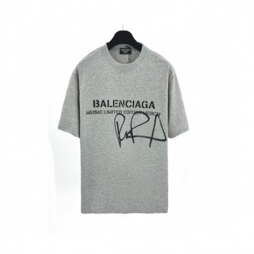 Balenciaga  Mm/Wm Logo Cotton Short Sleeved Tshirts Gray - 발렌시아가 2021 남/녀 로고 코튼 반팔티 Bal01163x Size(xs 