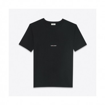Saint Laurent  Mens Logo Cotton Short Sleeved Tshirs Black - 입생로랑 2021 남성 로고 코튼 반팔티 Ysl0118x Size(s 