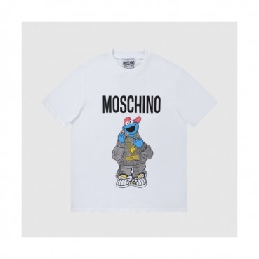 Moschino  Mm/Wm Logo Cotton Short Sleeved Tshirts White - 모스키노 2021 남/녀 로고 코튼 반팔티 Mos0185x Size(s 