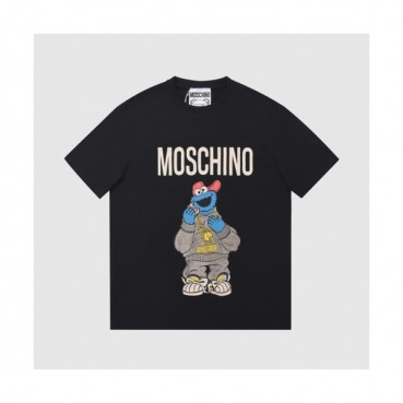 Moschino   Mm/Wm Logo Cotton Short Sleeved Tshirts Black - 모스키노 2021 남/녀 로고 코튼 반팔티 Mos0184x Size(s 