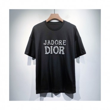 Dior  Mm/Wm Casual Crew-neck Short Sleeved Tshirts Black 