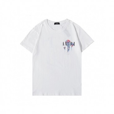 Amiri Mm/Wm Logo Cotton Short Sleeved Tshirts White - 아미리 2021 남/녀 로고 코튼 반팔티 Ami0268x Size(m