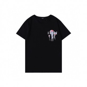 Amiri Mm/Wm Logo Cotton Short Sleeved Tshirts Black - 아미리 2021 남/녀 로고 코튼 반팔티 Ami0267x Size(m 