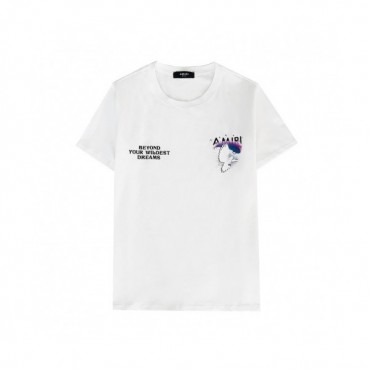 Amiri Mm/Wm Logo Cotton Short Sleeved Tshirts White - 아미리 2021 남/녀 로고 코튼 반팔티 Ami0266x Size(m