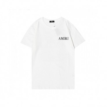 Amiri Mm/Wm Logo Cotton Short Sleeved Tshirts White - 아미리 2021 남/녀 로고 코튼 반팔티 Ami0262x Size(s 