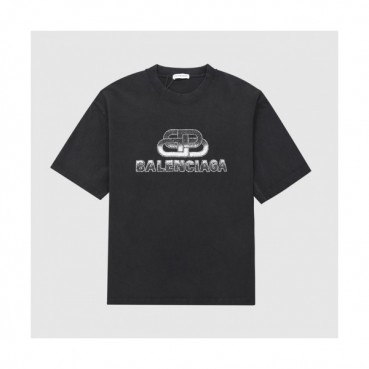 Balenciaga  Mm/Wm Logo Cotton Short Sleeved Tshirts Black - 발렌시아가 2021 남/녀 로고 코튼 반팔티 Bal01146x Size(xs 