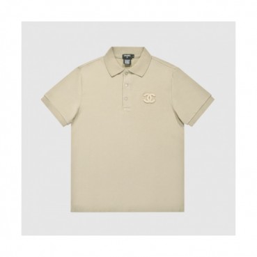 Chanel  Mm/Wm 'CC' Logo Cotton Short Sleeved Tshirts Beige - 샤넬 2021 남/녀 'CC'로고 코튼 반팔티 Cnl0750x Size(xs 