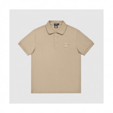 Chanel  Mm/Wm 'CC' Logo Cotton Short Sleeved Tshirts Beige - 샤넬 2021 남/녀 'CC'로고 코튼 반팔티 Cnl0747x Size(xs 