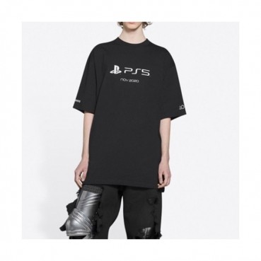 Balenciaga  Mm/Wm Logo Cotton Short Sleeved Tshirts Black - 발렌시아가 2021 남/녀 로고 코튼 반팔티 Bal01145x Size(xs 