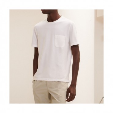 Hermes  Mens Crew-neck Short Sleeved Tshirts White 
