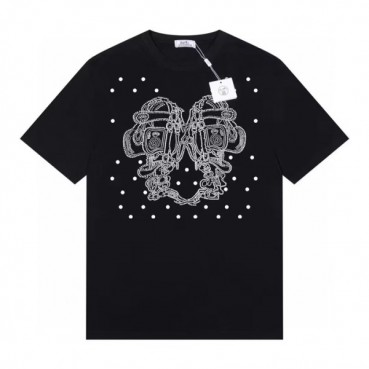 에르메스 남/녀 크루넥 블랙 반팔티 - Unisex Black Tshirts 