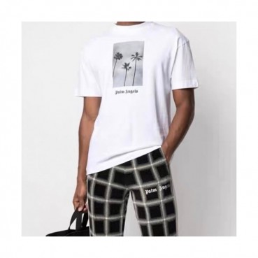Palm Angels  Mm/Wm Logo Cotton Short Sleeved Tshirts White - 팜 엔젤스 2021 남/녀 로고 코튼 반팔티셔츠 Pam0318x Size(s 