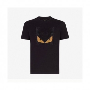 Fendi  Mens Logo Casual Short Sleeved Tshirts Black - 펜디 2021 남성 로고 캐쥬얼 코튼 반팔티 Fen01006x Size(s 