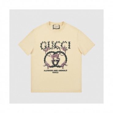 Gucci  Mm/Wm Logo Short Sleeved Tshirts Ivory - 구찌 2021 남/녀 로고 반팔티 Guc03915x Size(s 