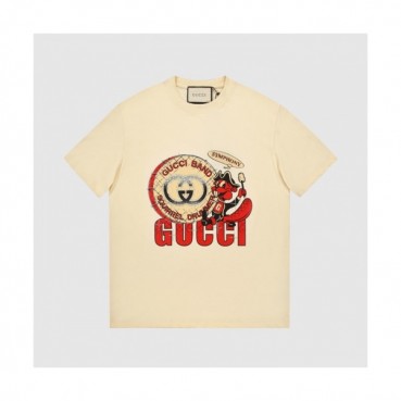 Gucci  Mm/Wm Logo Short Sleeved Tshirts Ivory - 구찌 2021 남/녀 로고 반팔티 Guc03913x Size(s 