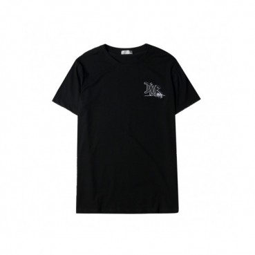 Dior  Mm/Wm Casual Crew-neck Short Sleeved Tshirts Black 