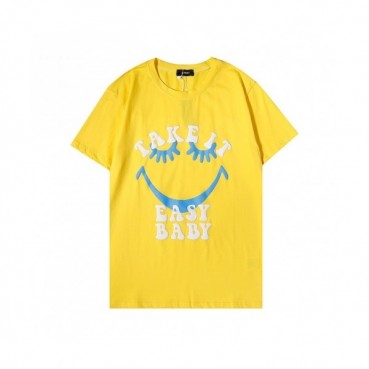 Amiri Mm/Wm Logo Cotton Short Sleeved Tshirts Yellow - 아미리 2021 남/녀 로고 코튼 반팔티 Ami0254x Size(s 